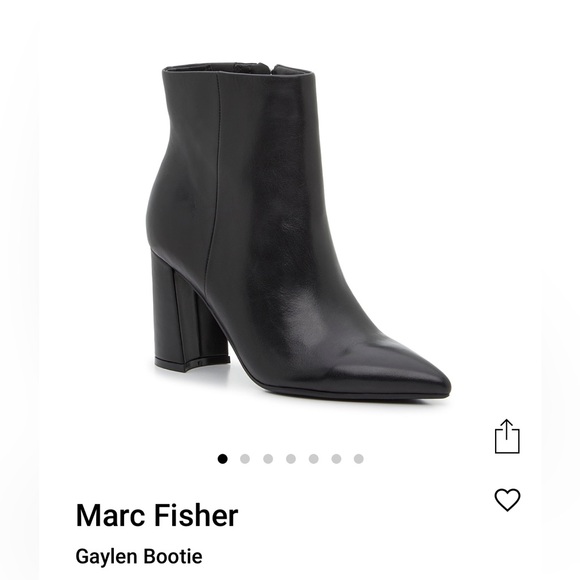Marc Fisher Gaylen Bootie - Black Leather - Picture 1 of 13
